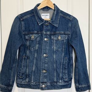 Old Navy Kids Classic Jean Jacket - Dark Blue - Large (10/12)